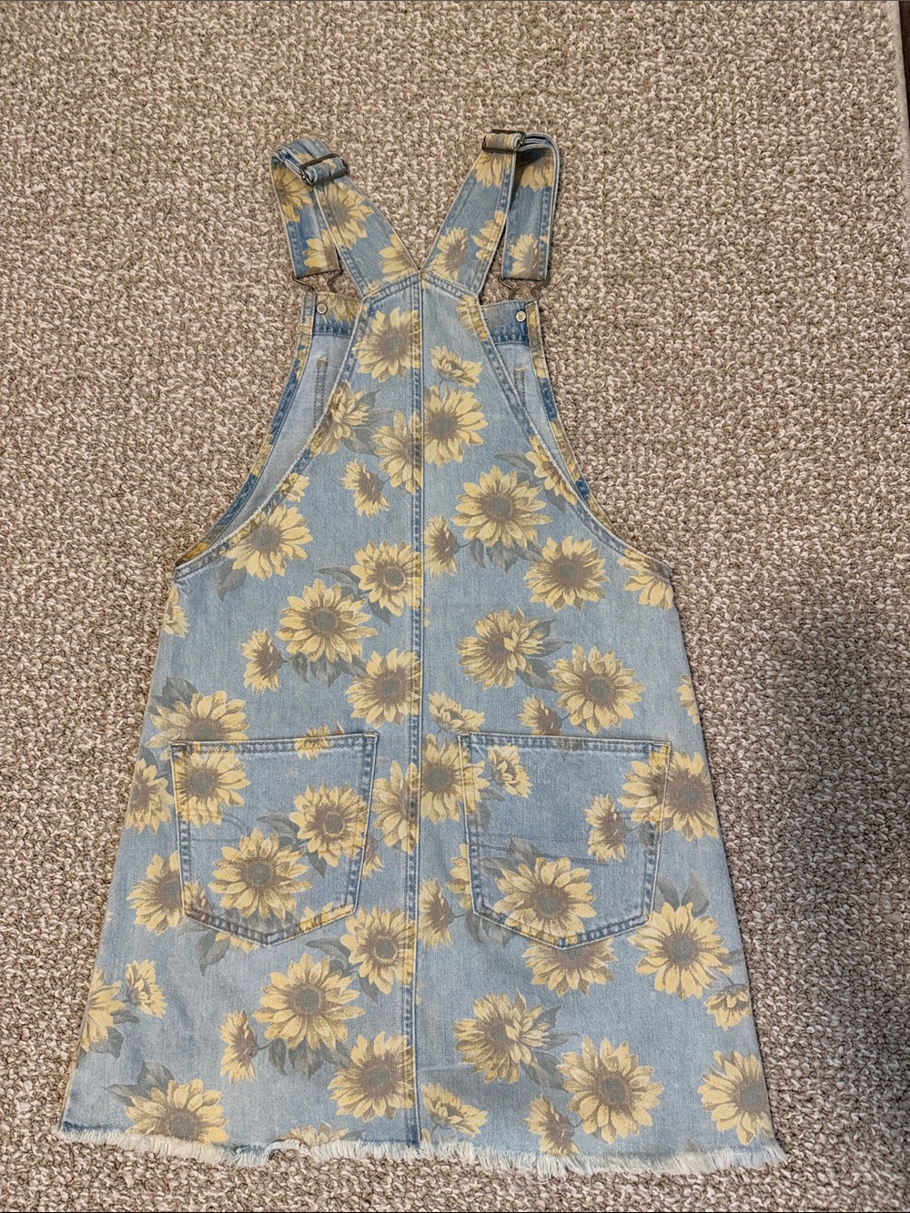 American Eagle Sunflower Printed Denim Jumper - Picture 3 of 5